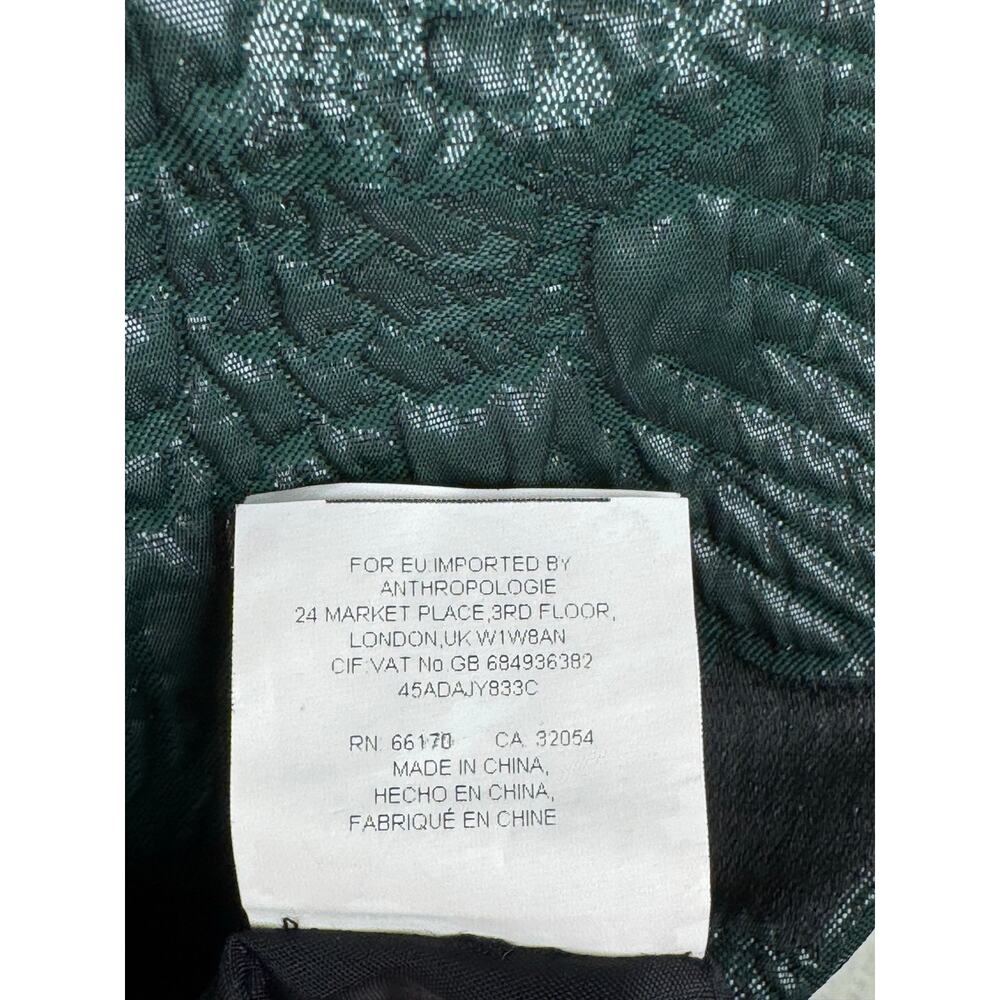 Anthropologie Leifsdottir Emerald Floral Brocade Sheath Dress 10P - Picture 15 of 16